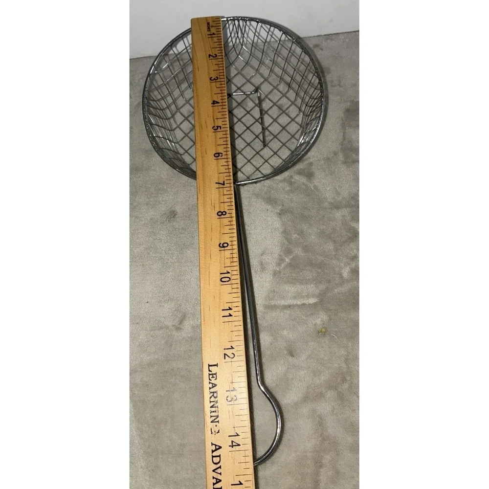 Round‎ Stainless Mesh Basket 7 Inch French Fryer Baskets With Handle